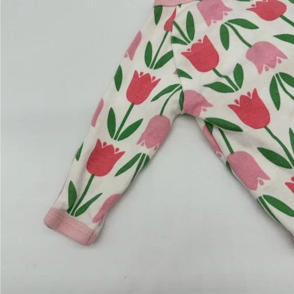 M+A MONICA + ANDY ORGANIC PINK TULIP KIMONO FOOTIE OUTFIT 🌸SZ NB🌸 - Picture 10 of 13